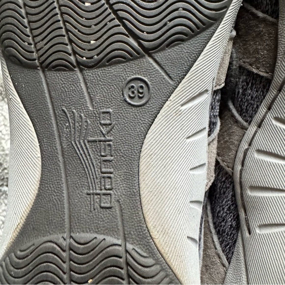 Dansko Holland Charcoal Gray leather Comfort Drawstring Sneaker Shoes 39 8.5 / 9 - Picture 9 of 11